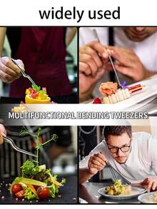 1pc Stainless Steel Kitchen Tweezers, Barbecue Tweezers,Cooking Tweezers,Food Tweezers,Fish Tank Water Grass Clamp, Multifunctional Buffet Clamp, Anti Slip Barbecue Tongs, Salad Clamp, Dessert Clamp, Fruit Clamp, Pet Feeding Clamp, Suitable For Cooking, Plate Arrangement, Barbecue, Salad, Pastry, Pet Feeding, Kitchen Small Tools, Suitable For Bars, Cafes, Restaurants, Home Kitchens, Parties, Birthdays, Suitable As Gifts For Friends, Family, Parents, Neighbors, Baking Enthusiasts - Bạc - Xem 10