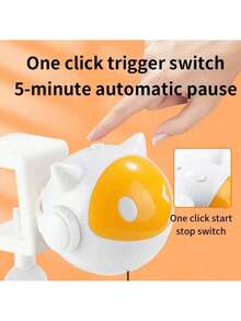 PETSIN 这款互动猫玩具可以自动升降猫玩具球，解放您的双手，让猫咪自动叼起玩具球，激发其狩猎本能。玩具采用塑料材质，设计成猫咪的造型，既是电动宠物玩具，也是悬挂式猫玩具。 - 黃色 - 查看 5