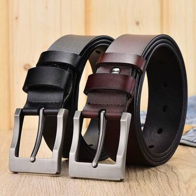 男女通用合金针扣休闲PU皮腰带，适合商务人士和学生，是复古夏季、校园休闲、商务、送给男友、丈夫、父亲、男士的理想礼物之选，日常穿着，时尚百搭，适合青少年、户外、度假、运动、旅行、街头、波西米亚风、复古秋季、万圣节等秋冬季配饰，也适合青少年、青年、男士，休闲、户外、运动、度假、毕业礼物、生日礼物、日常穿着。