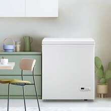 WANAI 4.0 Cubic Feet Capacity Refrigerator, Equipped With Temperature Display Function, Compact Mini Freezer With 2 Detachable Baskets, Suitable For Any Location,White - 美規B型插(110-127V) - 查看 8