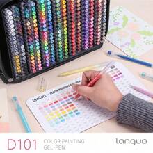 Languo Baru Diluncurkan 252 Pcs 234 Warna, Lukisan Buah Biru yang Menakjubkan 6pcs/9pcs Set Pena Tulis Tangan/Stabilator Warna Gradien, 162 Warna/234 Set, Tas Kanvas, Ujung Multi-Warna 0.5mm, Badan Transparan, Cocok Untuk Melukis, Menandai, Catatan Siswa, Menggambar, Membuat Buku Pegangan, Penggunaan Kantor, Musim Kembali ke Sekolah, Menulis Jurnal - Tas kain untuk pena jurnal - View 7