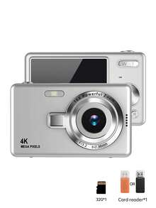 1 Pc CCD HD 48 Million Pixels, 2.7K HD Video,4K Mega Pixels,16x Zoom Digital Camera Entry-Level Mini Card Machine, Including 32G Memory Card + Card Reader - Camera + 32G Memory Card - View 13