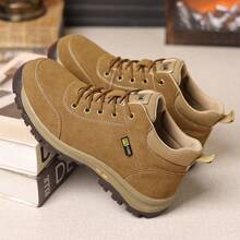 Men's Multifunctional Work Boots, Durable Structure, Suitable For Daily Wear, Can Enhance Style For Outdoor Hiking, Hiking, And Street Activities - 駝色 - 查看 3