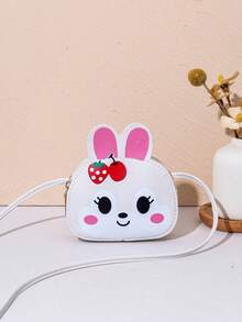 1 chiếc túi đeo chéo mini dễ thương cho bé gái, túi nhỏ in hình thỏ và quả anh đào dễ thương, ví đựng tiền xu nhỏ, ví đựng đồ ăn nhẹ, túi đeo chéo du lịch dùng hàng ngày. - Nhiều màu - Xem 14