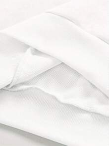 Men's Casual Tom & Jerry Letter Print Graphic Crew Neck Long Sleeve Sweatshirt, Spring/Autumn - White - View 4