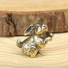 1 件黄铜十二生肖动物系列装饰，栩栩如生的恐龙和狮子雕像，办公桌配件，微型摆件，家居装饰，创意工艺品，现代简约，日常装饰 - 黃銅色 - 查看 20