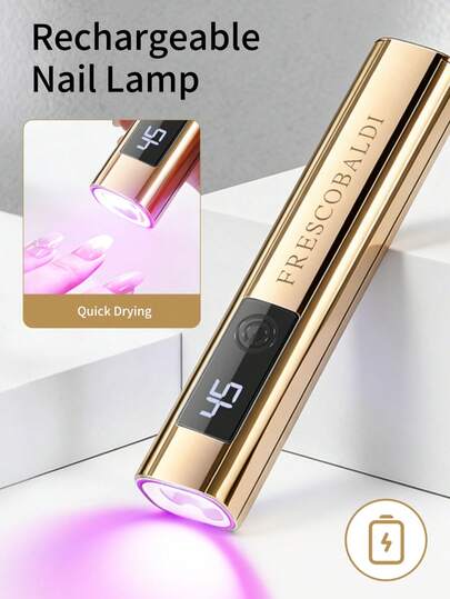 1pc Handheld Nail UV Lamp With Screen Display, Suitable For Gel Manicure, Mini Nail Lamp, Portable LED Nail Dryer, USB Nail Curing Machine, Quick Curing Nail & Foot Care Tool