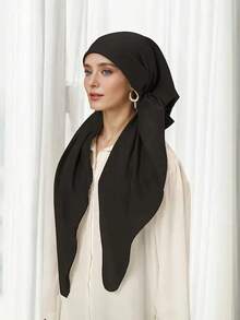 2pcs Women's Solid Color Square Scarf, Fashion Solid Color Headscarf, Dress Neck Scarf - 2PCS Solid Color - View 14