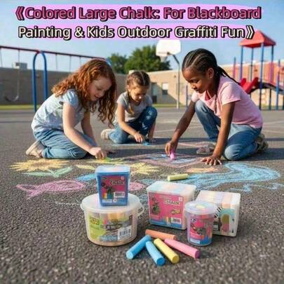 1pc Colorful Chalk, DIY Wall, Blackboard Drawing Chalk, Soapstone Material, Large Thick Size For Unique Pattern Drawing, Suitable For Classroom Activities, Blackboard Drawing, Christmas, Wall Painting