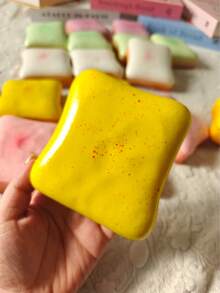 1pc Super Soft Butter Toast Squishy Stress Relief Squeeze Toy - Perfect Gift For Birthday, Holiday, Christmas - Multicolor - View 15