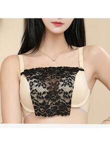 3pcs/Set Women's Fashion Lace Camisole - V-Neck Slip-Proof Undershirt, Black/White/Beige, Suitable For Daily Wear - One Size - View 2
