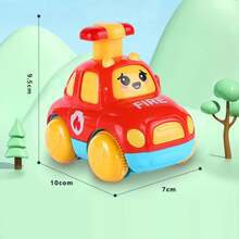 Coches de juguete para niños, prensa de dibujos animados, coche de inercia de juguete, bomberos, ambulancia, modelos de coches Montessori, juguetes paras para niños y niñas de 1 a 3 años IRDB - coche de juguete 03 - Ver 8
