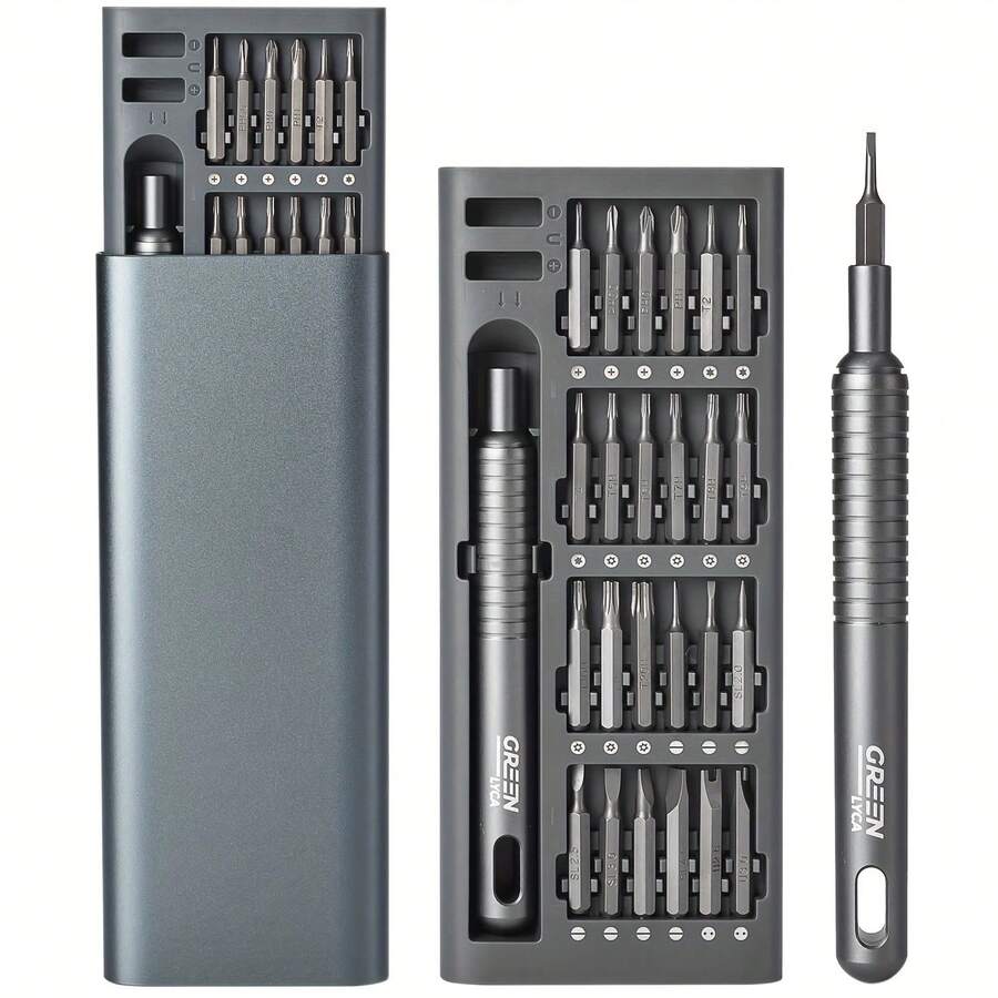 Comfort Fit 25-In-1 Mini Screwdriver Set Multifunctional Small Screwdriver Precision Repair Tool For Electronics Phones Computers Glasses Watches And Jewelry Birthday Gift Anniversary Present - Black - View 1