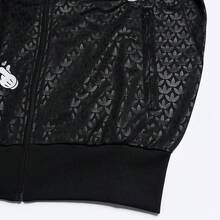 Adidas Men's Fashionable All-Over Print Casual Sports Funnel Neck Woven Jacket, Spring/Autumn - Black - View 3