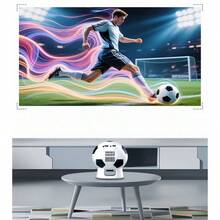 Projetor Portátil Led Smart Bola de Futebol 4K Android 13 Wifi 5g 80 mil Hrs Vida Útil - Primicias Qiu - Branco - Visão 3