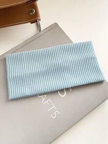 1pc Minimalist Knitted Wide Striped Elastic Headband, Fashion Hair Hoop For Women, Anti-Slip For Washing Face & Makeup Fashion Hair Accessories Women Hair Band - Multicolor - View 21