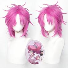 YEWELL 玫瑰红角色扮演头饰日常系列 Cosplay头饰系列 多风格诠释卡通动漫 适合私人派对 日常角色扮演 万圣节 坂本日常 - 玫紅色 - 查看 2