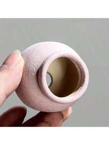 2 piezas de macetas cerámicas mini de color aleatorio, con forma de tarro de leche mate con orificio de drenaje, adecuadas para el cultivo de suculentas y la decoración de acuarios - 2 piezas - Ver 3