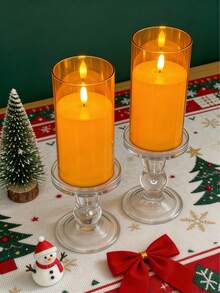 2/3-Pack Flameless LED Candles With Timer And Remote Control, Battery Powered, 3D Simulated Candle Wick Flickering Effect, Creative Home Decor Lighting, Suitable For Birthdays, Weddings, Graduations, And Other Occasions, Making Them An Ideal Gift. - Gold - View 8