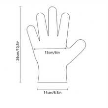 Disposable Thickened PE Plastic Kitchen Gloves, 200pcs Box Clear Gloves For Food Prep, Cooking & Daily Use - trong suốt - Xem 3
