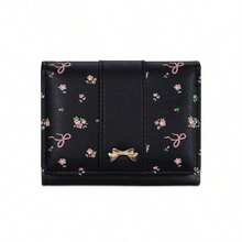 Floral Bow Decor Women's Compact Wallet Minimalist Trifold Purse Student Style In Stock Japanese Design Women Wallet Wallet Purse Wallet Fall Small Wallet Cute Wallet Y2K Wallet - Multicolor - View 6