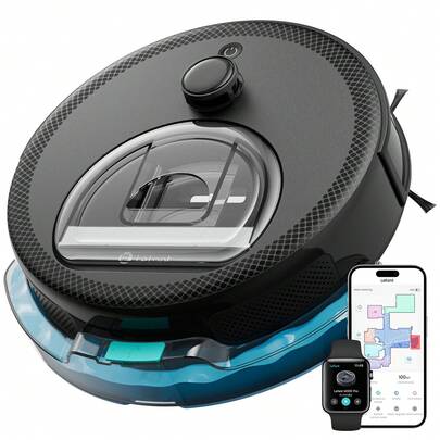  Lefant M330 Pro 激光雷达扫地机器人，450ml 可视集尘盒，升级版 190° 避障，可自定义清洁，多层地图绘制，150 分钟运行时间，2.4G/5G WiFi，适用于宠物毛发和地毯，是清洁厨房、客厅等硬地板的理想选择。