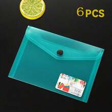 6pcs A7 Mini Pouch Bags, Thick Snap Button Coin Purse, Card/ID/Ticket Holder Plastic Bags - Sets - View 13