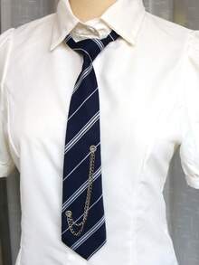 1pc Striped Chain Unisex Bolo Tie, Suitable For Casual, Street, Daily, Party, Gift - Multicolor - View 15