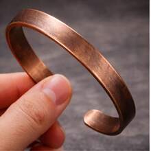 Men's Bracelet Made Of Aged Pure Copper - Camel - View 4