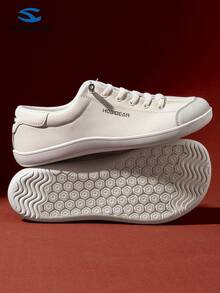 HOBIBEAR 宽鞋头赤足鞋，单镫设计，男女通用，简约透气，舒适越野跑鞋，PU皮革鞋面 - 淺灰色 - 查看 6