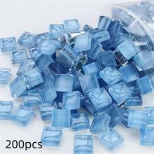 200pcs 0.39inch Square Glass Mosaic Tiles - Premium Craft Decorative Pieces For Creative Art, Painting, Handmade Jewelry, And DIY Projects - A - View 21