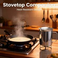 Stainless Steel Batter Separator, Cupcake Batter Funnel, 304 Batter Dispenser - Silver - View 8