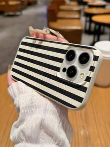 1个黑色条纹荔枝纹理防震TPU手机壳，适合作为男女节日礼物，兼容苹果XS/XS Max/XR/11/12/13/14/15/16/17 Pro/Pro Max/14/15/16/17 Plus - 彩色 - 查看 2