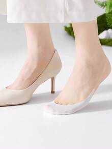 女士夏季隐形船袜柔软舒适冰丝薄款半掌吊袜 - 彩色 - 查看 7