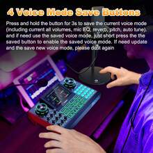 tenlamp Professional Multifunctional Live Sound Card, DJ Mixer With Voice Changer, Independent Adjustment Of High And Low Sound, A Key To Switch A Variety Of Vocal Effects, With A Variety Of Atmospheric Special Effects Sound, Cell Phone And Computer Universal, Suitable For Podcast Recording, Studio Streaming Media Production, Singing Recording, Game Voice - 黑紅 - 查看 7