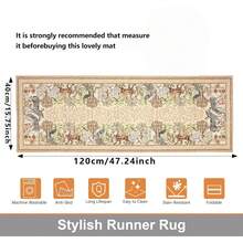 Washable Zebra Pattern Gray-Brown Doormat, Kitchen Rug, Bathroom Mat, Area Decorative Carpet, Washable Small Rug, Suitable For Entryway, Jungle Adventure Forest Animal Print Indoor Carpet, Non-Slip Retro Style, Applicable For Kitchen, Entryway, Bathroom, Bedroom - Woodland Animals - View 18