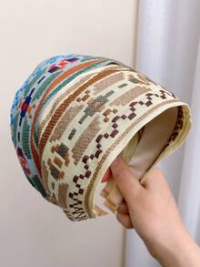 时尚宽幅布艺发带，宽发箍，高品质多功能头饰，适合日常佩戴和派对聚会 - 彩色 - 查看 7