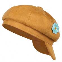 Saja Yellow Beret Hat,  Synthetic Short Wig, Unisex Halloween Party Carnival Costume Prop - Multicolor - View 6