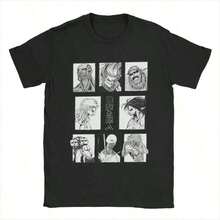 Attack On All Titans T Shirts Men Pure Cotton Casual T-Shirt Crew Neck Tee Shirt Short Sleeve Tops Summer - 黑色 - 查看 1