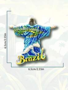 1 miếng dán tủ lạnh từ tính 3D hình địa danh nổi tiếng Brazil, Bahamas, quà lưu niệm du lịch, trang trí nhà cửa. - 1PC - Xem 17