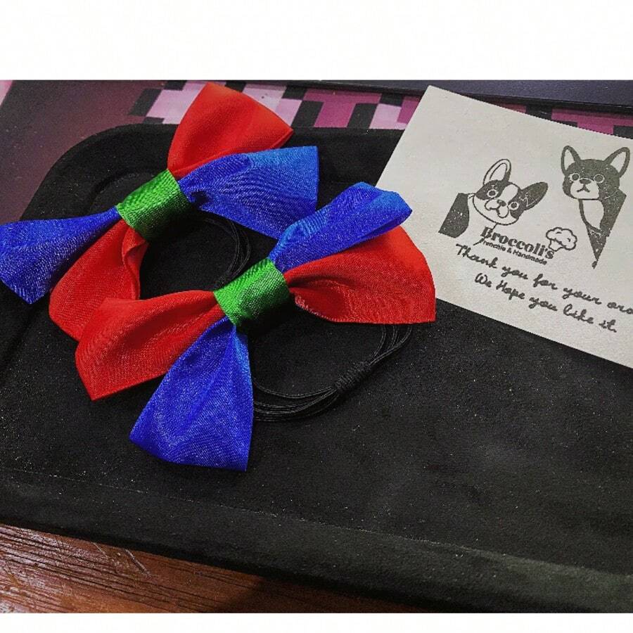 Party Headwear - Three-color Bow Hair Scrunchie - View 1