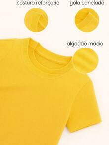 Women's Strawberry T-Shirt, Round Neck Blouse, 100% Cotton - Màu vàng - Xem 2