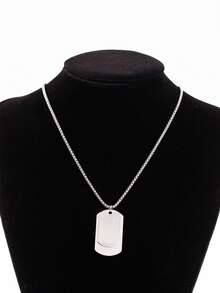 1 chiếc dây chuyền mặt dây chuyền quân đội dành cho nam, mặt dây chuyền bằng thép không gỉ không phai màu, phụ kiện thời trang đường phố đa năng phù hợp để đeo hàng ngày. - Nhiều màu - Xem 3
