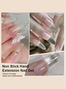 BORN PRETTY 15ml Milky White 3D Sculpting Non Stick Hand Extension Gel Nail Polish Soak Off UV LED Gel Clear Flowerd Carving Shaping Design - Multicolor - View 5