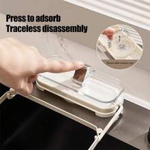 Suction Cup Sink Strainer & Drainer Basket With Shelf, Detachable Mesh Bag For Kitchen Sinks Organizing Food Waste - Multicolor - View 6