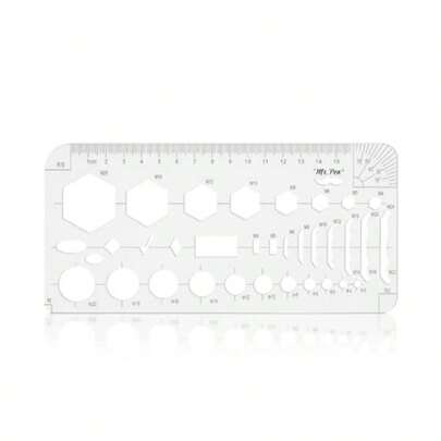 Geometry Shapes Drawing Template - Geometric Drawing Template Hexagon And Circles Plastic Template Plastic Shape Stencils For DrawingEducational Tool