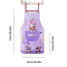 Disney Official Waterproof And Oil-Proof Apron, Comfortable Kitchen Cooking Apron For Men And Women - Purple - View 7
