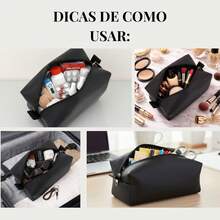 Spacious Unisex Toiletry Bag Holder Travel Objects And Makeup Tools - Màu Đỏ Sâu - Xem 3