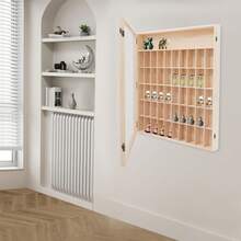 Holzvitrine Vitrinenschrank – Transparenter Ausstellungsvitrine Für Minifiguren & Action-Figuren, Staubdichter Sammlungsvitrine Mit Mehrfachfächern, Ideal Für Sammelobjekte & Modellausstellung - 1PC - Übersicht 6