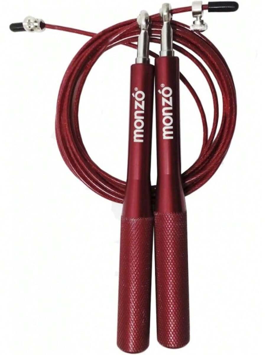 MONZO | Aluminum Jump Rope | For Functional Fitness | Jump Rope | Gym | Fitness | Rope | Professional Jump Rope | Jump Rope | ILBS Jump Ropes - Kırmızı - Görünüm 1